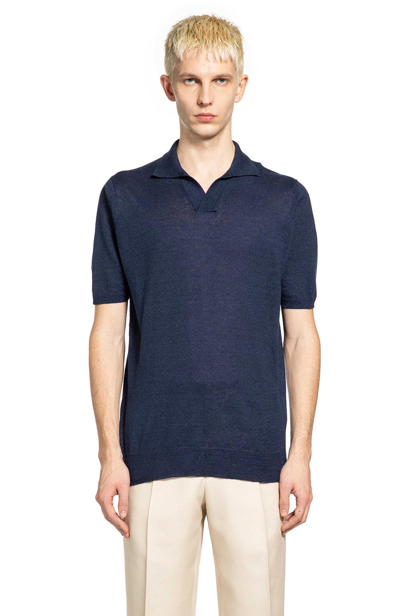 Cotton Linen Knit Polo