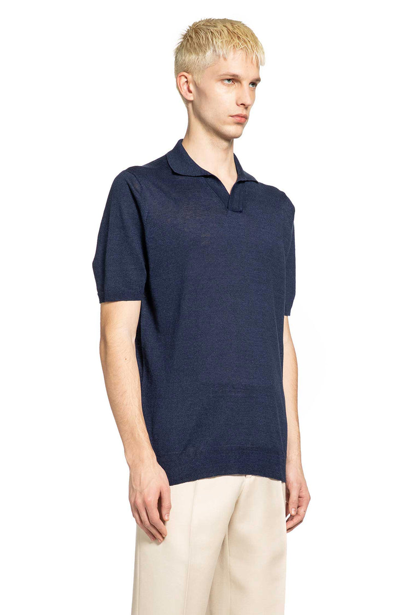 Cotton Linen Knit Polo
