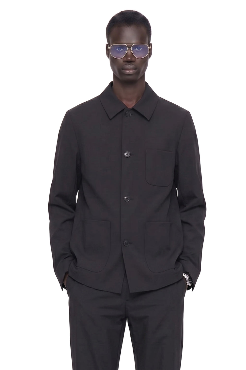 LARDINI Linen Overshirt man