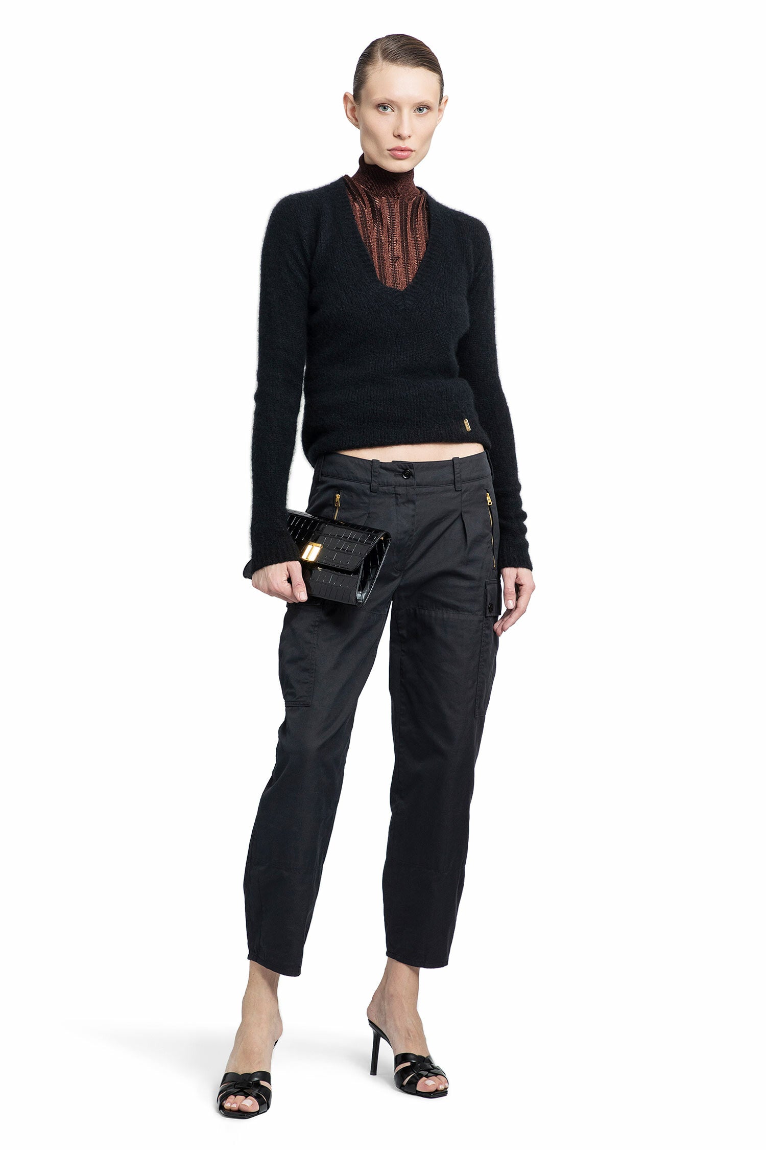 TOM FORD WOMAN BLACK TROUSERS