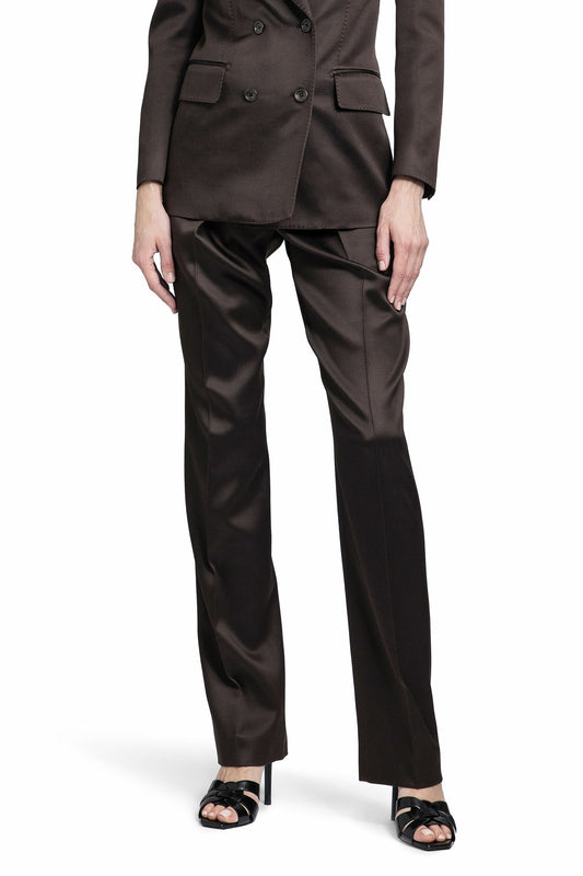 TOM FORD WOMAN BROWN TROUSERS