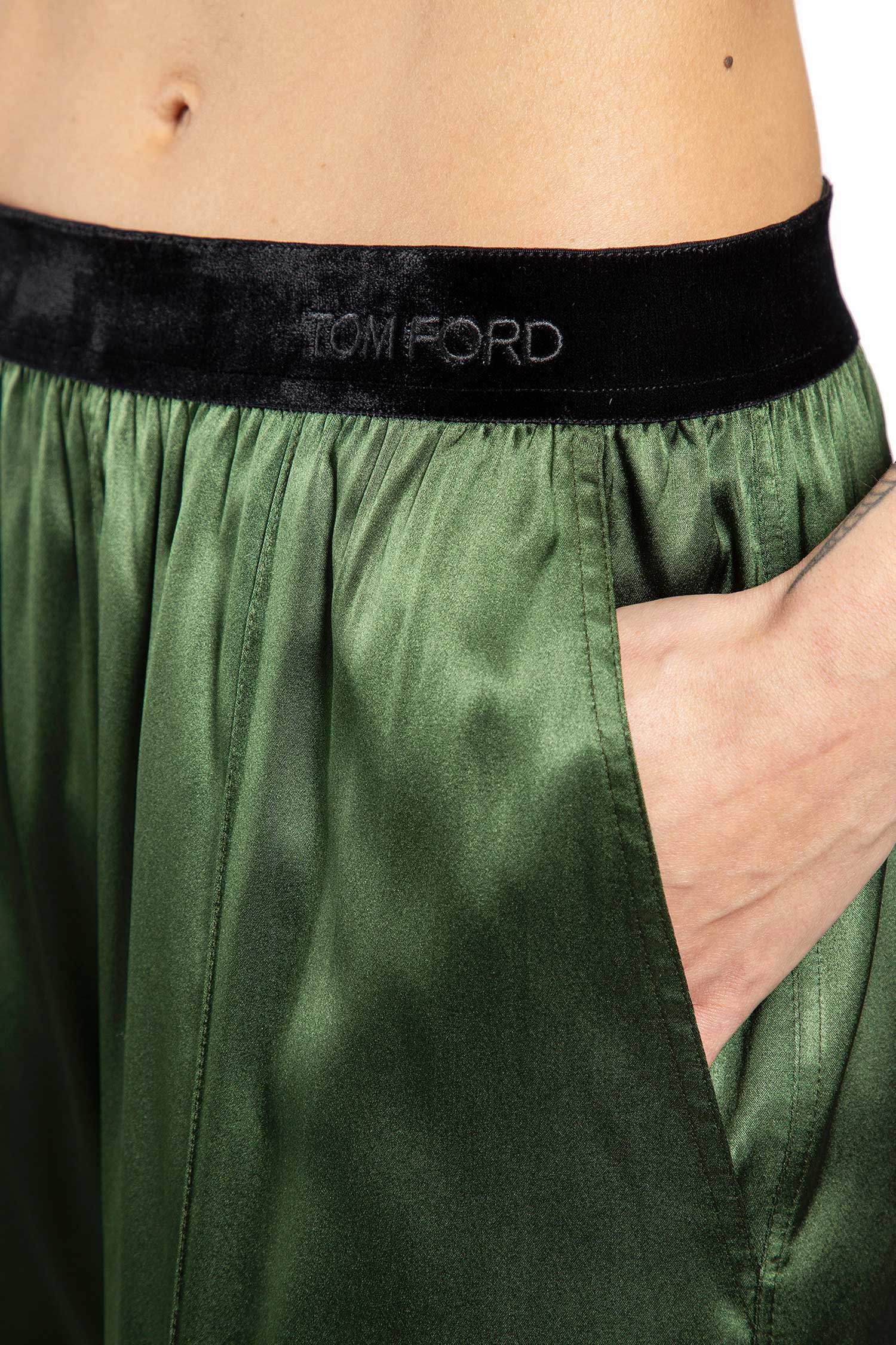 Stretch Silk Satin PJ Pants