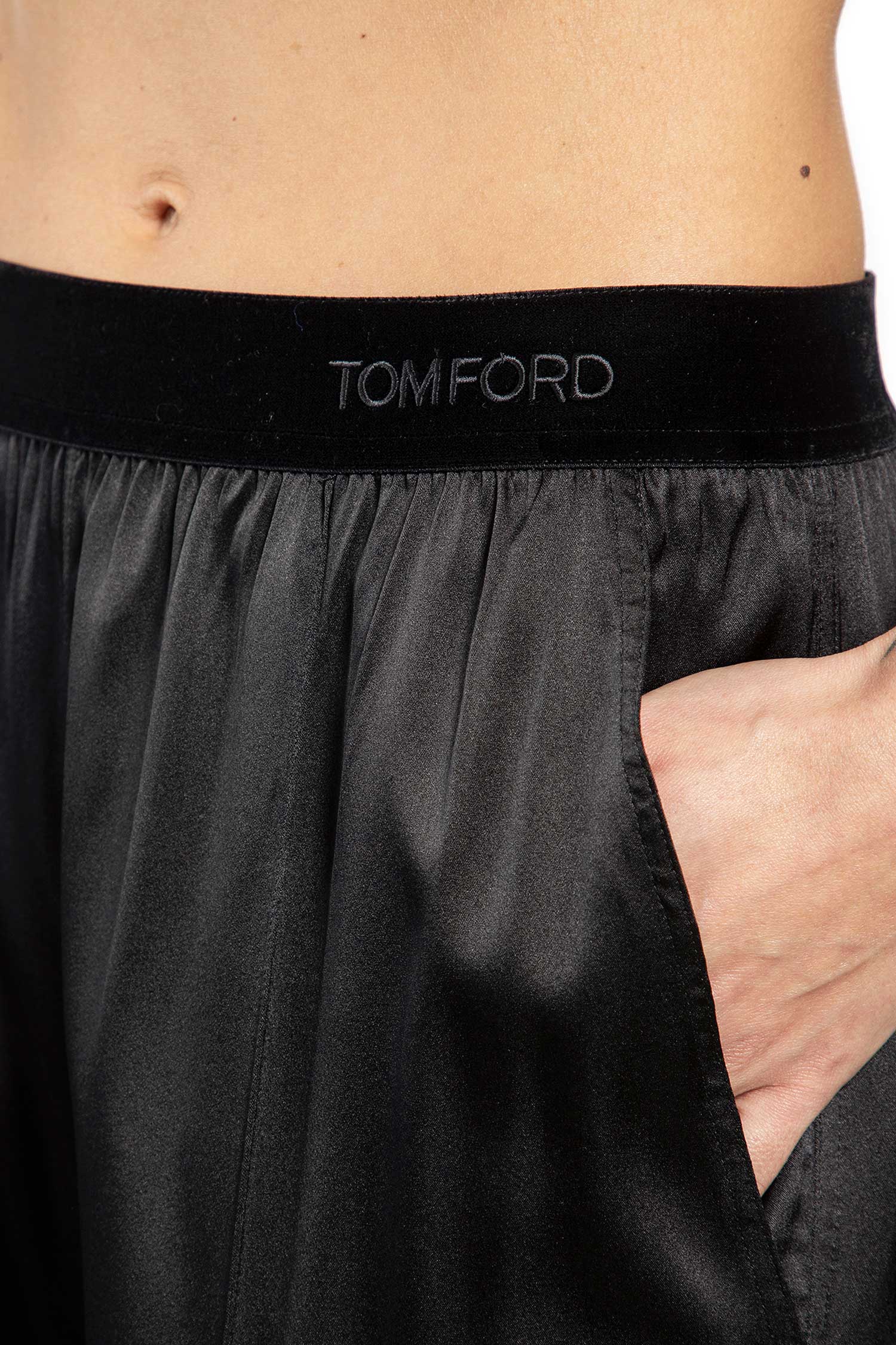 Stretch Silk Satin PJ Pants