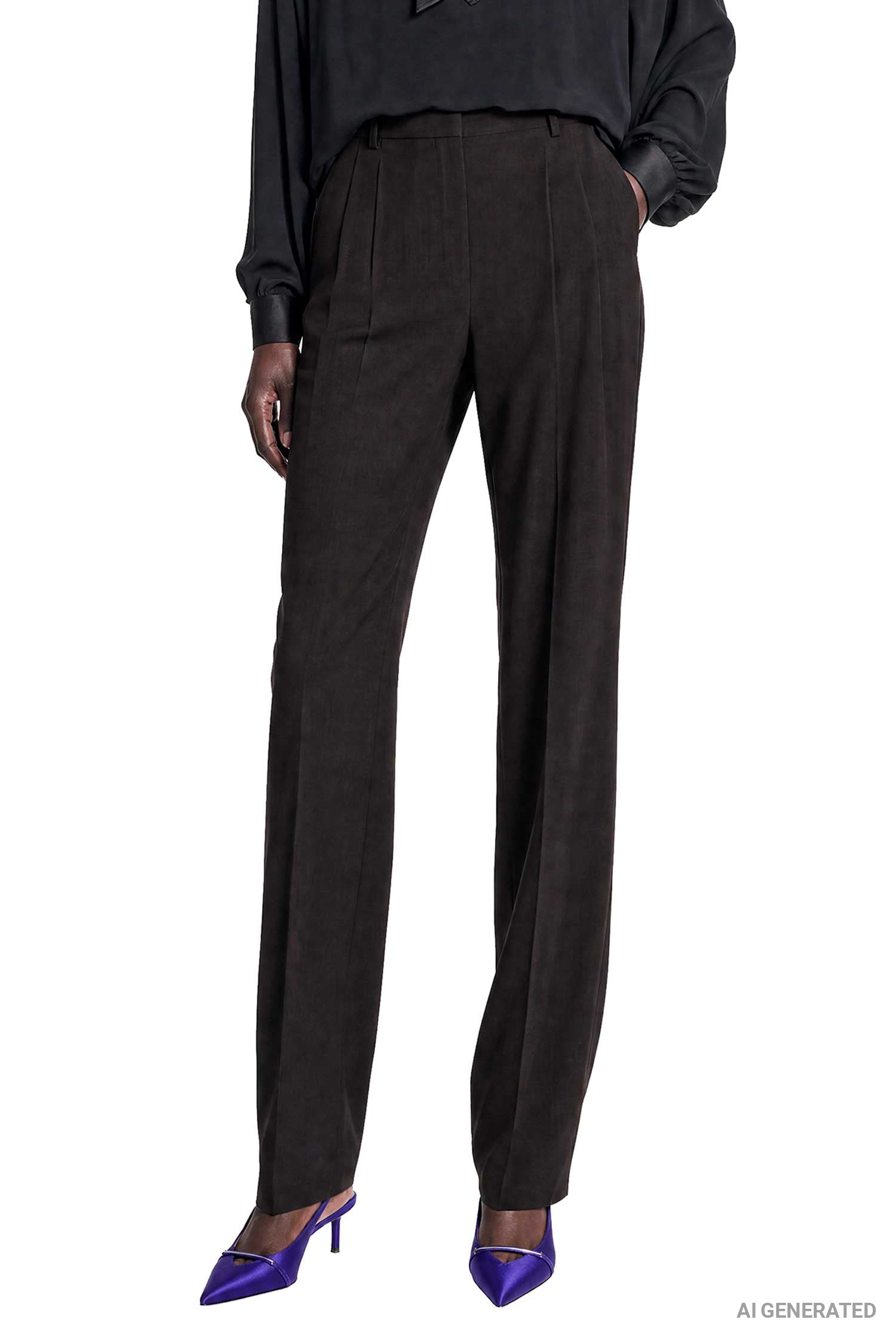Light Virgin Wool Tailored Trousers