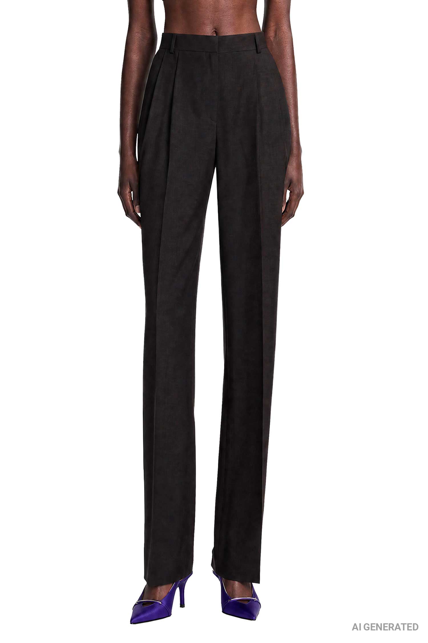 Light Virgin Wool Tailored Trousers