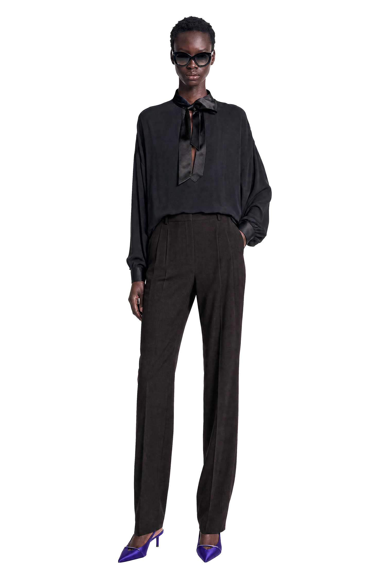 Light Virgin Wool Tailored Trousers