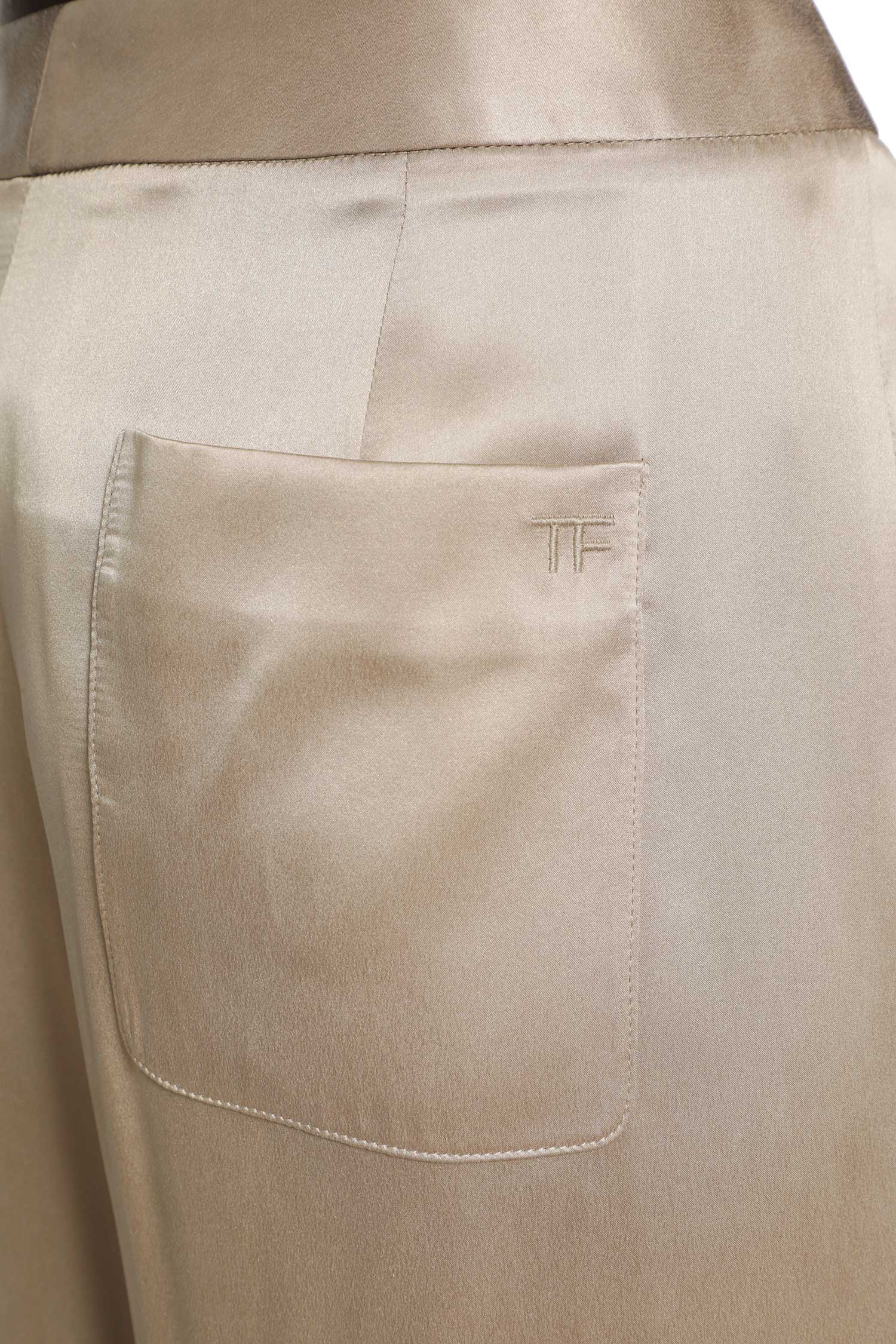 TOM FORD Silk Satin Double Pleat Pants woman