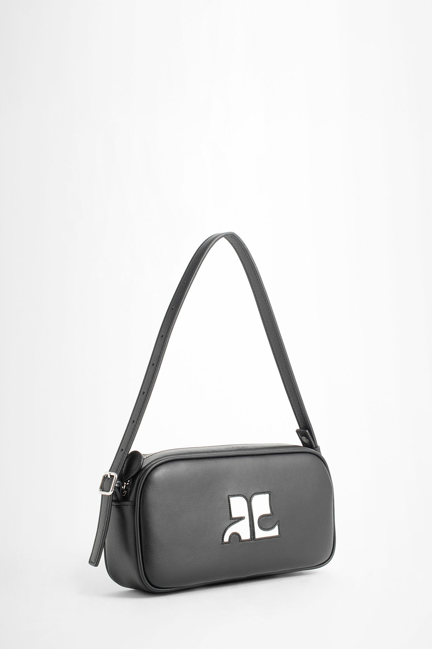 COURRÈGES WOMAN BLACK&WHITE SHOULDER BAGS