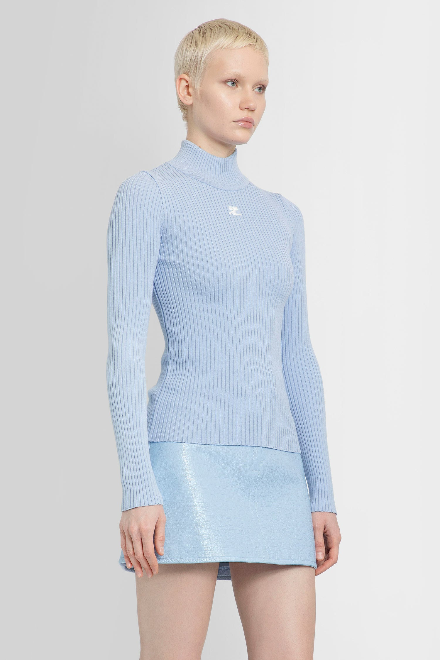 COURRÈGES WOMAN BLUE KNITWEAR