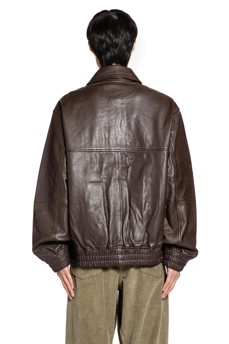 STUDIO NICHOLSON Piston Leather Jacket man