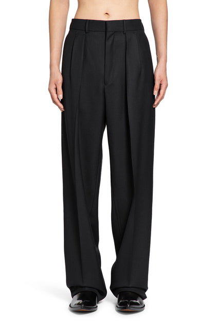 Double Pleat Trousers in Broken Twill