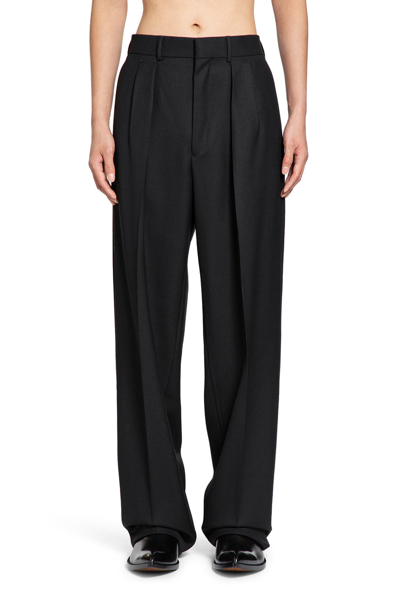 Double Pleat Trousers in Broken Twill