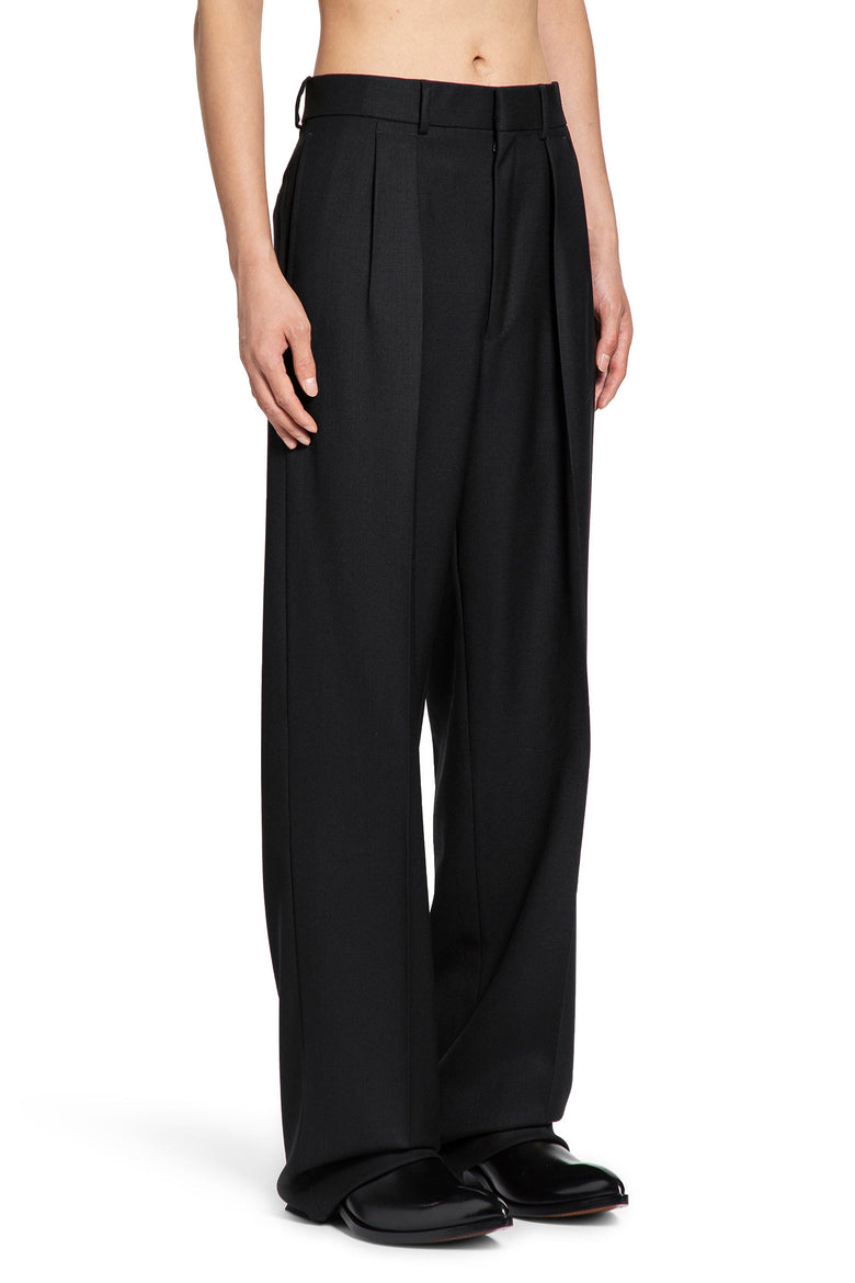 Double Pleat Trousers in Broken Twill