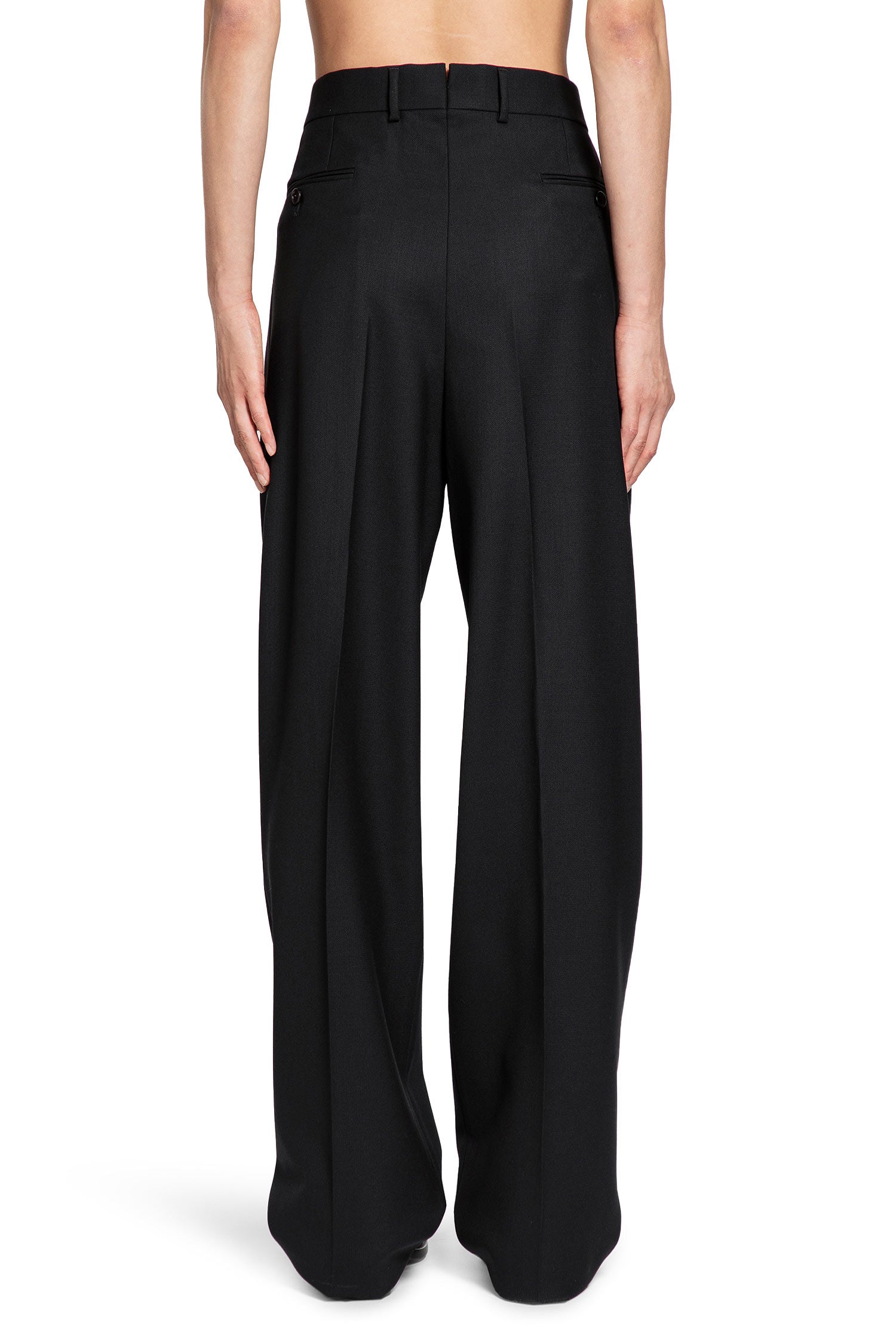 Double Pleat Trousers in Broken Twill