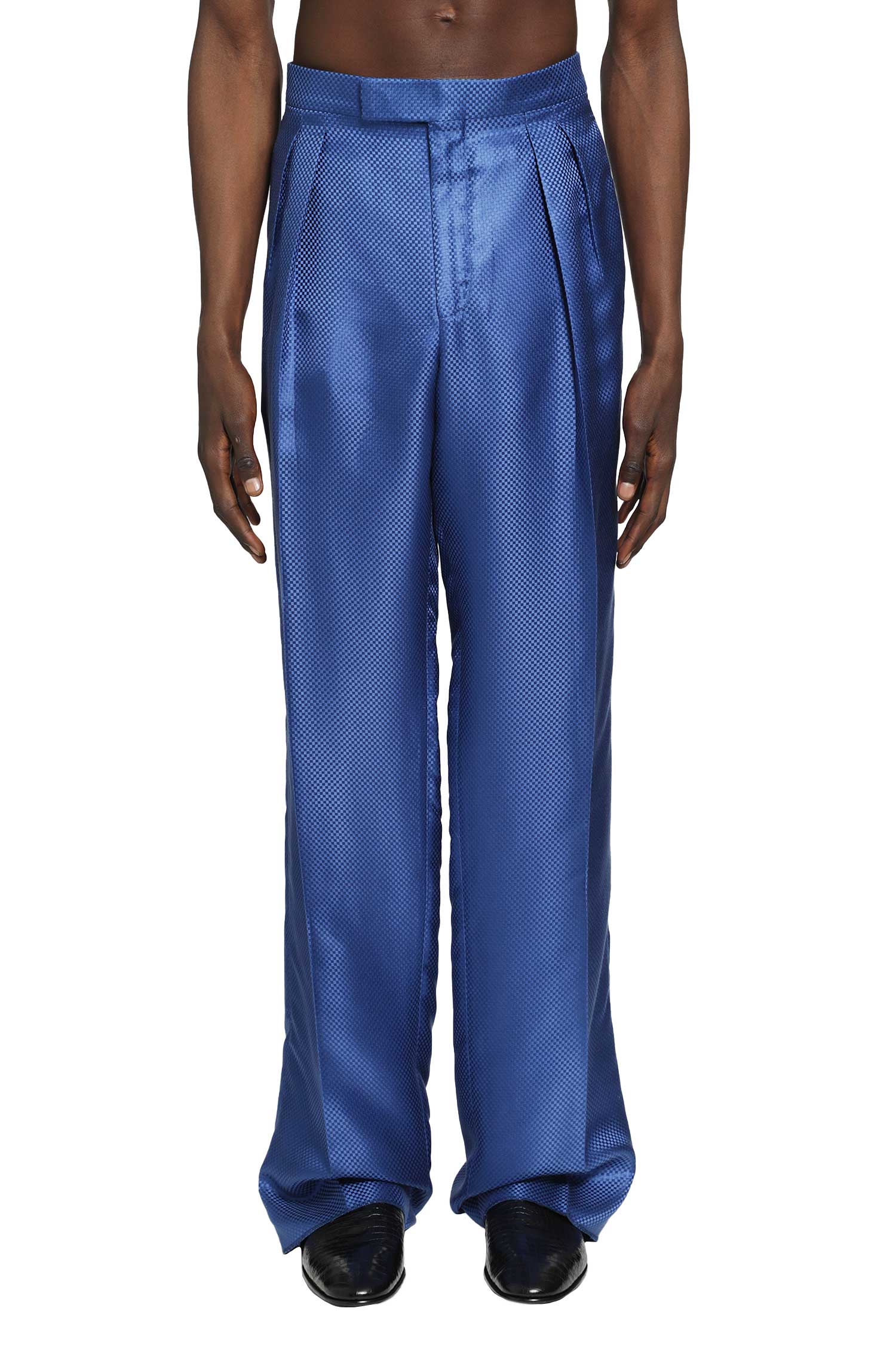 TOM FORD Silk Hopsack Pleated Trousers man