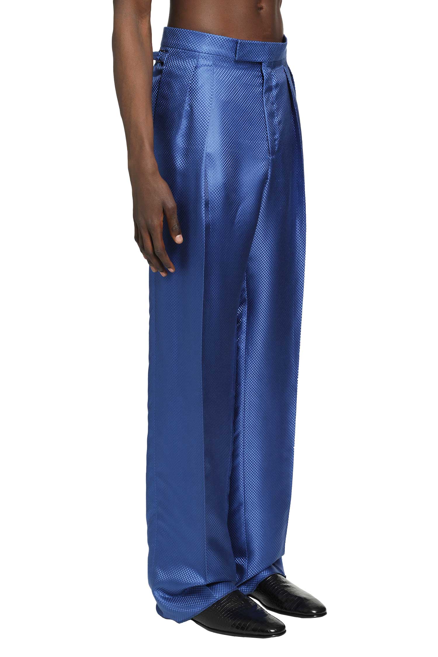 TOM FORD Silk Hopsack Pleated Trousers man
