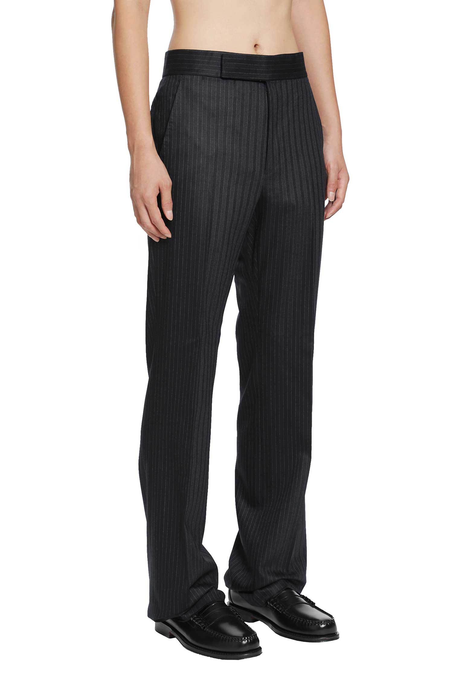 TOM FORD Herringbone Stripe Wool Trousers man