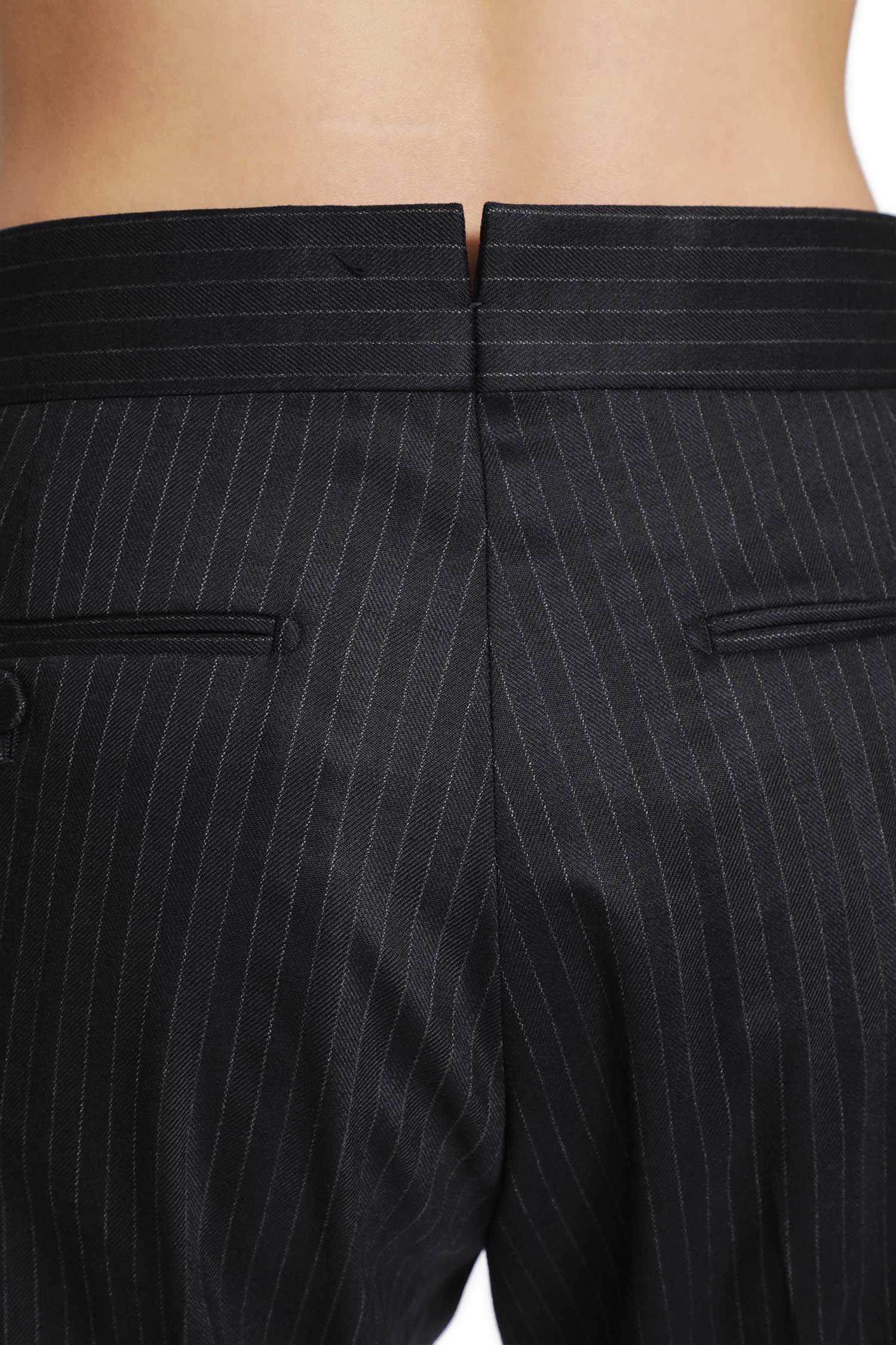 Herringbone Stripe Wool Trousers