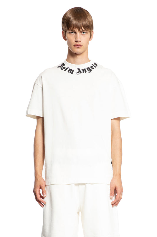 PALM ANGELS MAN WHITE T-SHIRTS & TANK TOPS