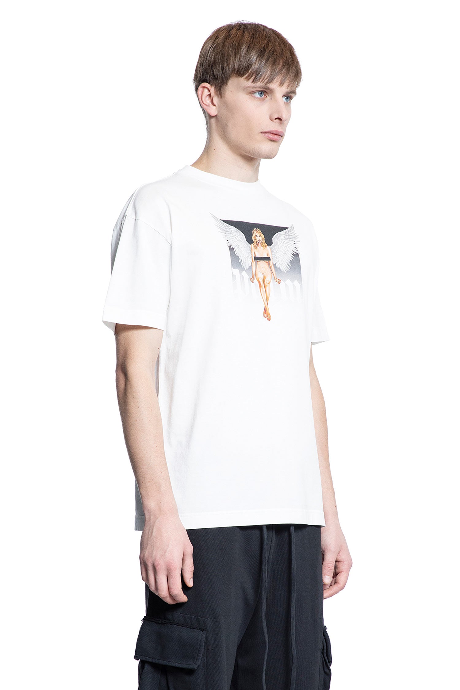 PALM ANGELS MAN WHITE T-SHIRTS & TANK TOPS