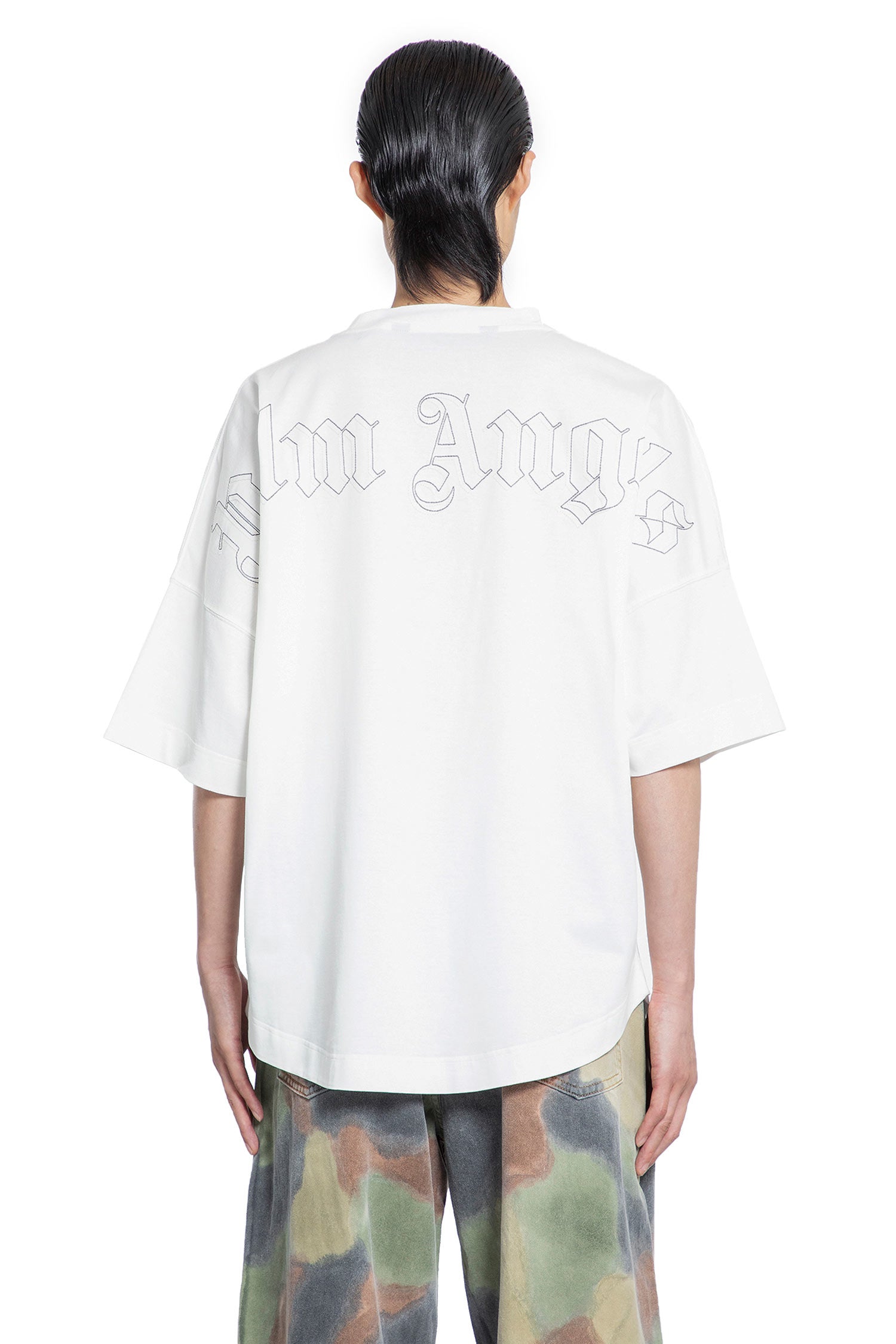PALM ANGELS MAN OFF-WHITE T-SHIRTS & TANK TOPS