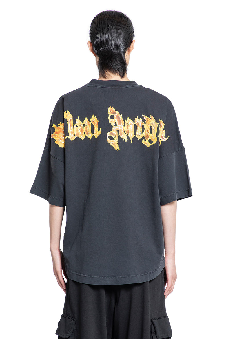 PALM ANGELS MAN BLACK T-SHIRTS & TANK TOPS