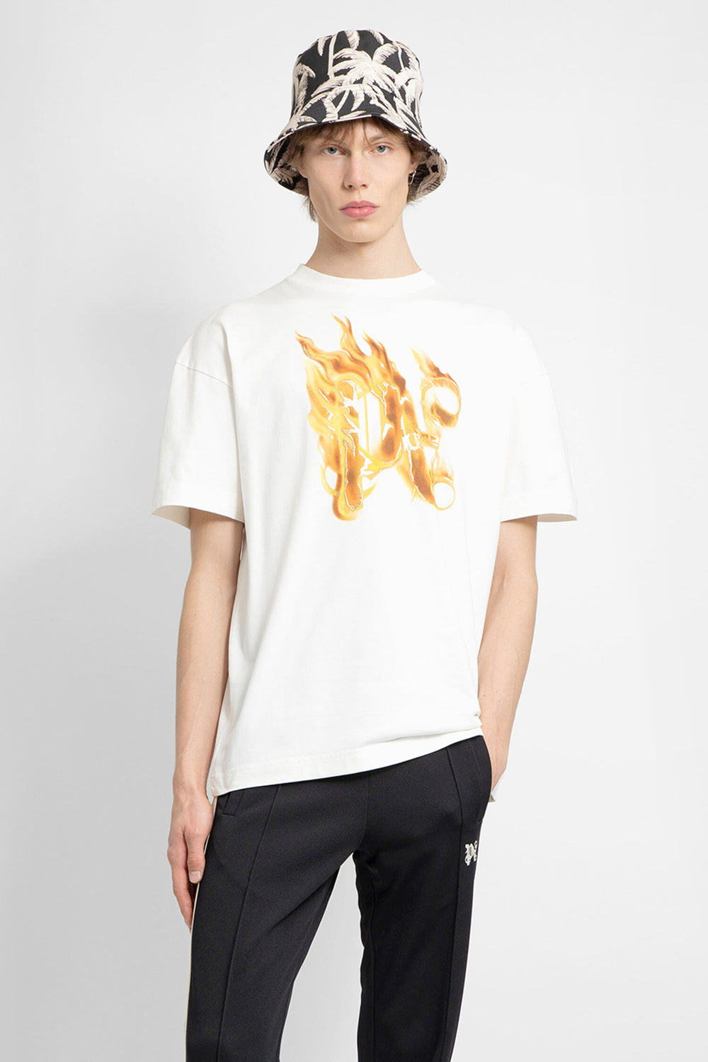 PALM ANGELS MAN WHITE T-SHIRTS & TANK TOPS