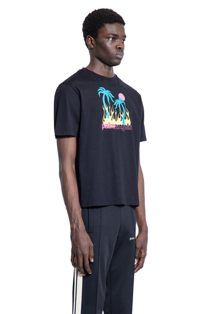 PALM ANGELS MAN BLACK T-SHIRTS & TANK TOPS