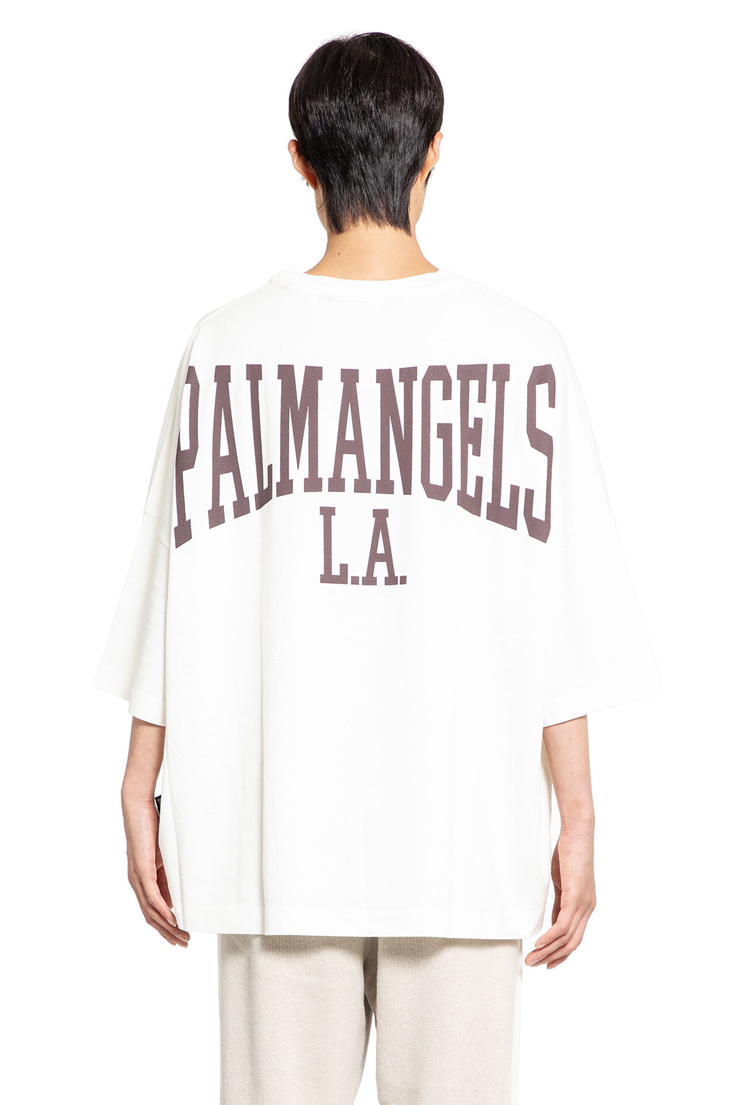 PALM ANGELS MAN WHITE T-SHIRTS & TANK TOPS