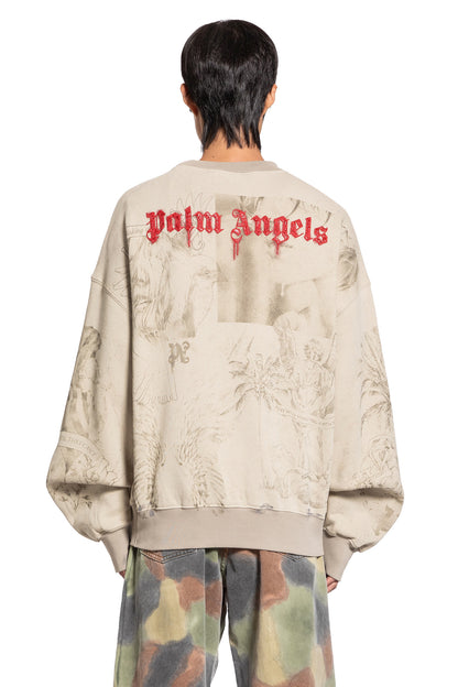 PALM ANGELS MAN OFF-WHITE SWEATSHIRTS