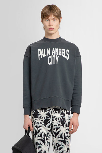 PALM ANGELS MAN GREY SWEATSHIRTS