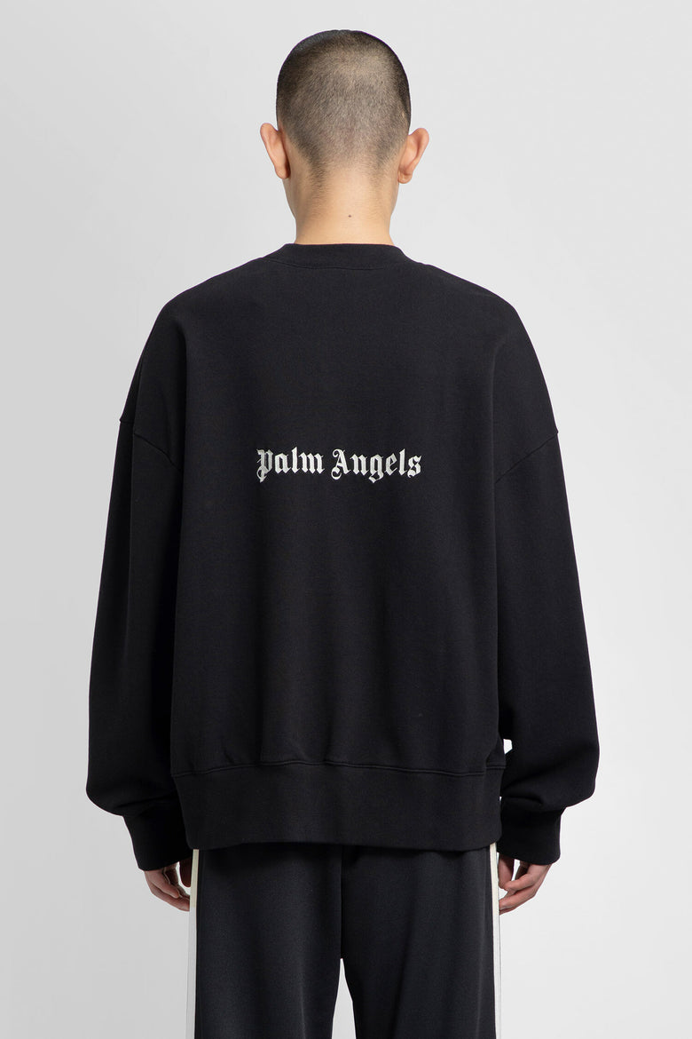 PALM ANGELS MAN BLACK SWEATSHIRTS