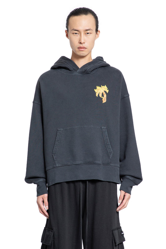 PALM ANGELS MAN BLACK SWEATSHIRTS