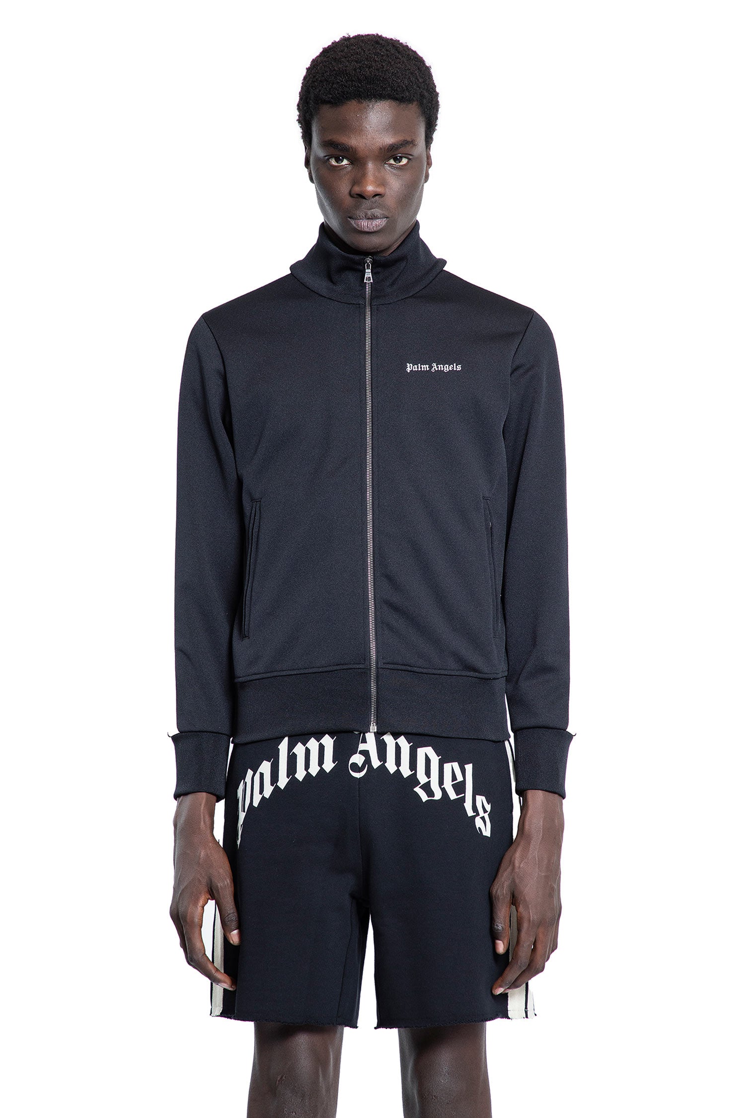 PALM ANGELS MAN BLACK SWEATSHIRTS