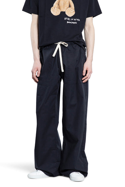 PALM ANGELS MAN BLACK TROUSERS