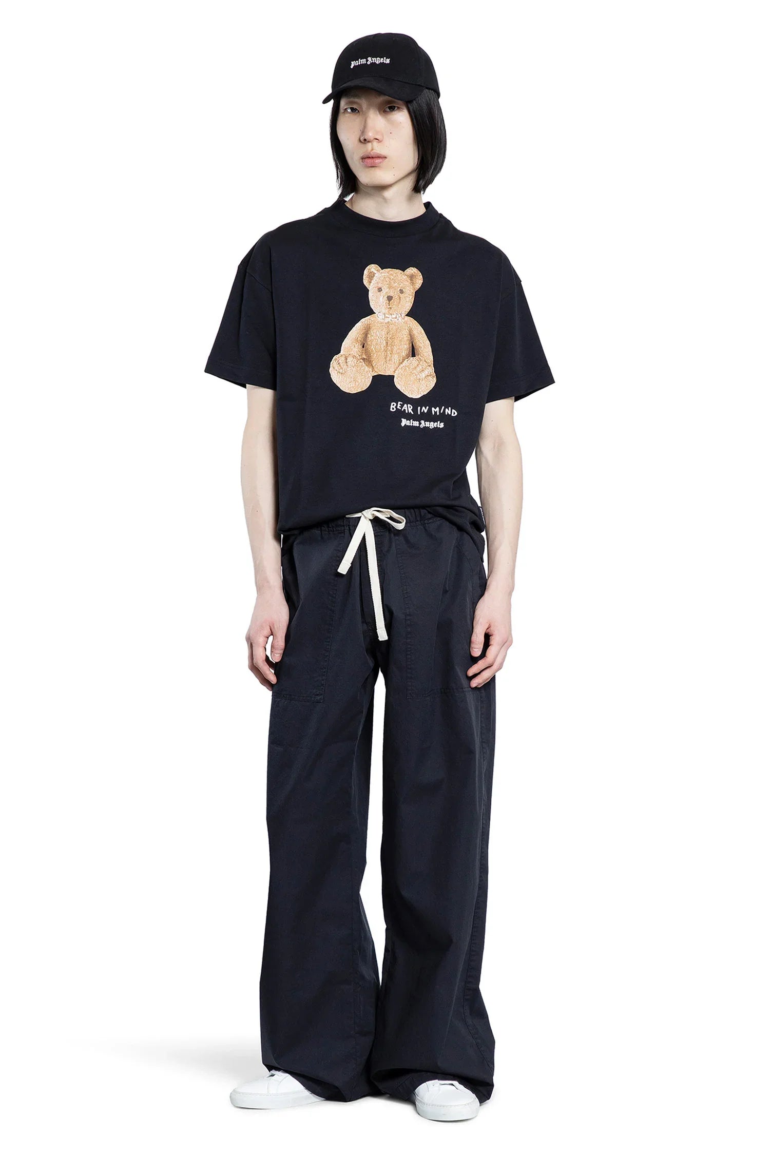 PALM ANGELS MAN BLACK TROUSERS - Antonioli.eu