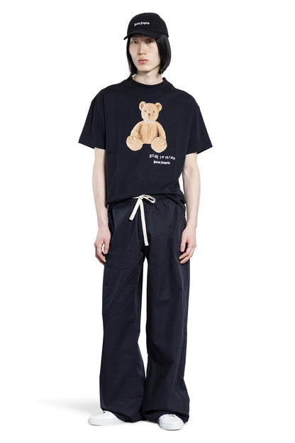 PALM ANGELS MAN BLACK TROUSERS