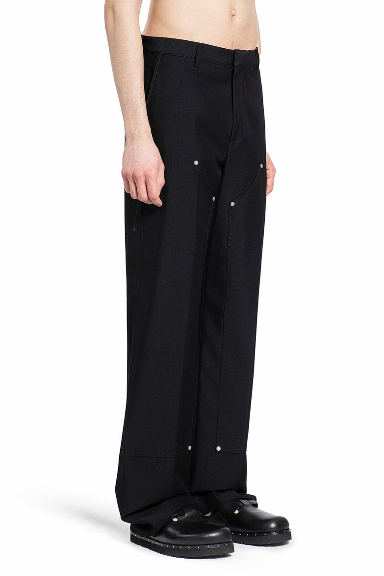 PALM ANGELS MAN BLACK TROUSERS