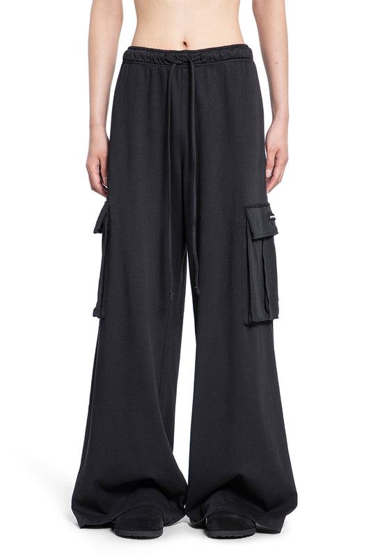 PALM ANGELS MAN BLACK TROUSERS