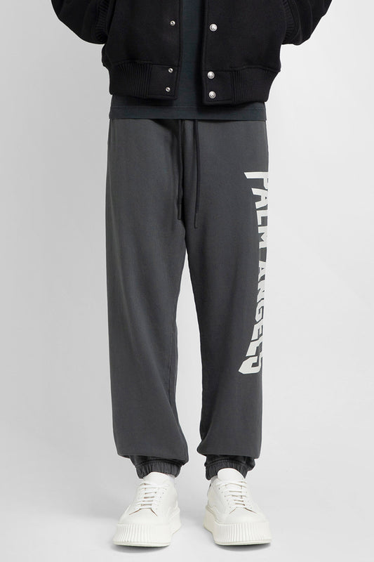 PALM ANGELS MAN GREY TROUSERS