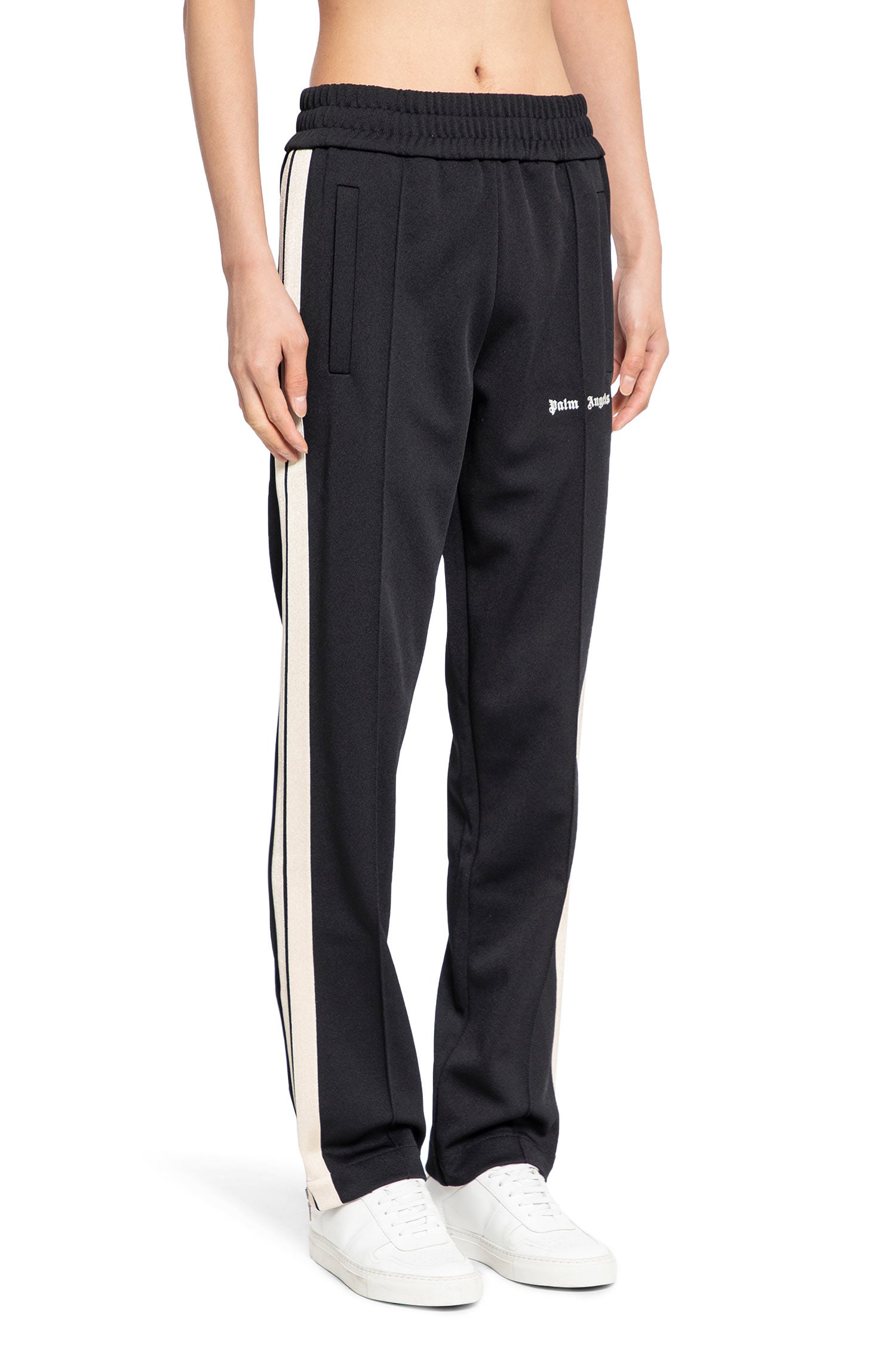 PALM ANGELS MAN BLACK TROUSERS