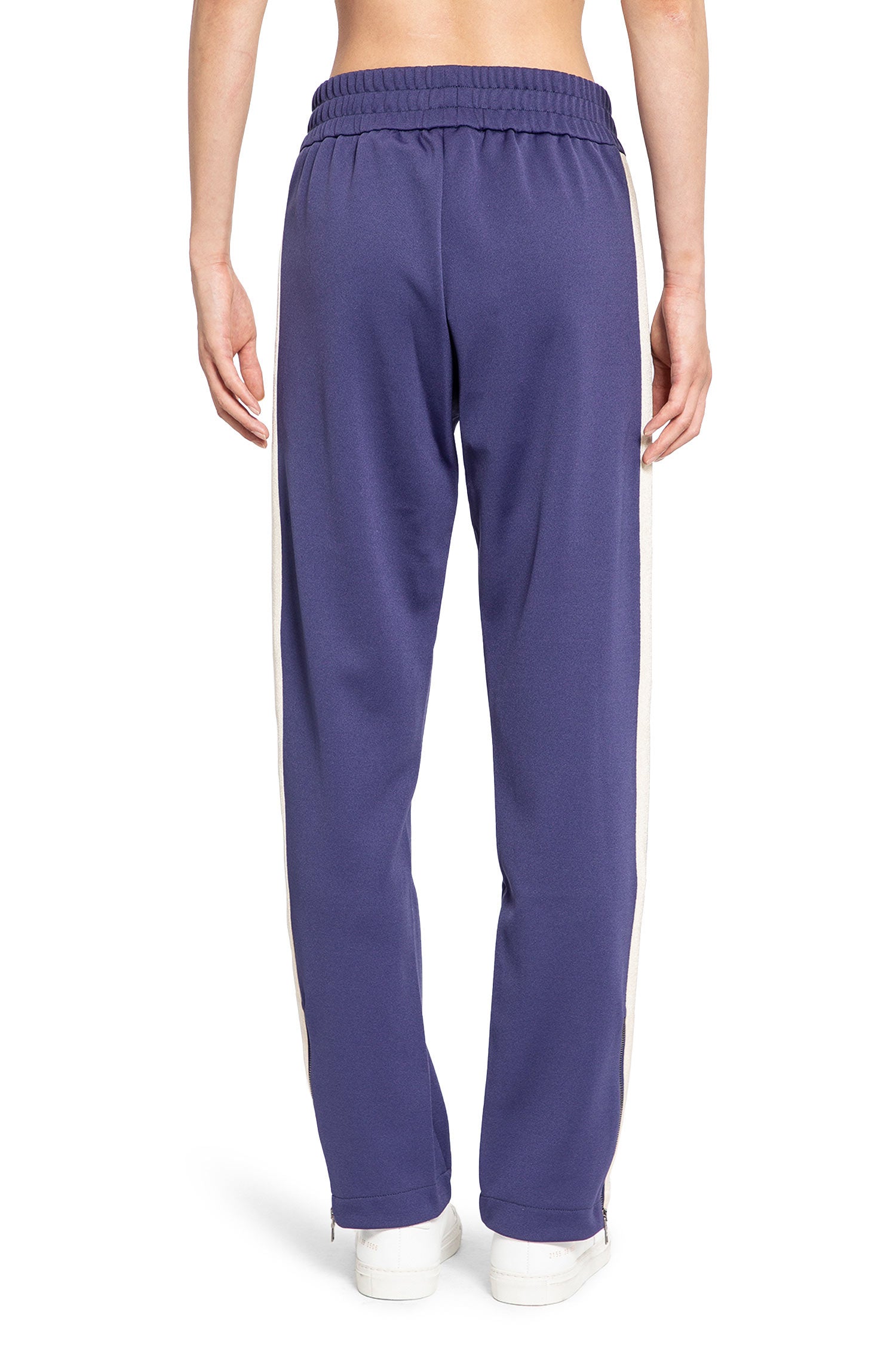 PALM ANGELS MAN PURPLE TROUSERS