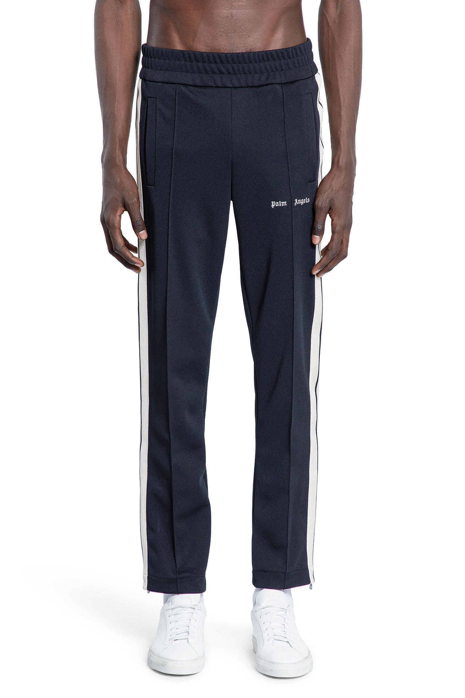 PALM ANGELS MAN BLACK TROUSERS