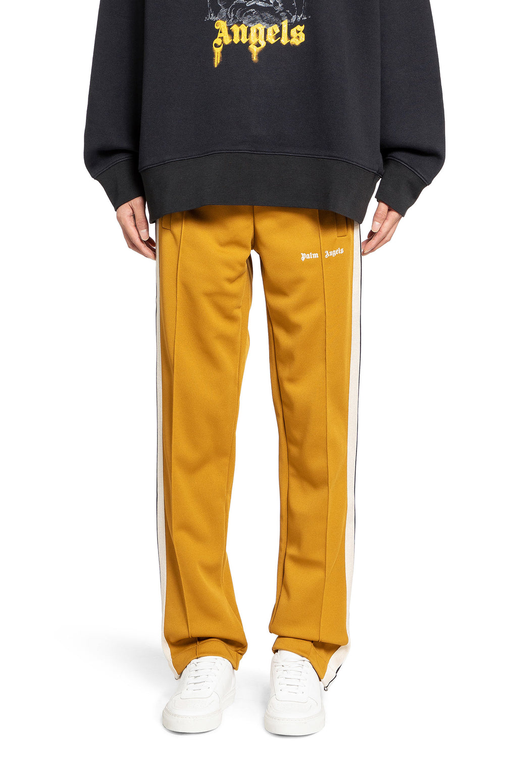 PALM ANGELS MAN BROWN TROUSERS