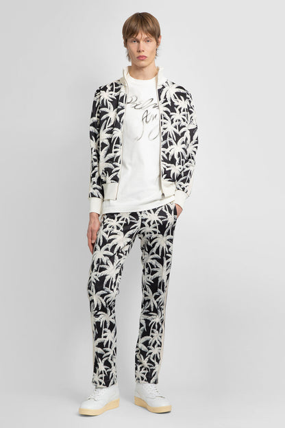 PALM ANGELS MAN BLACK&WHITE TROUSERS