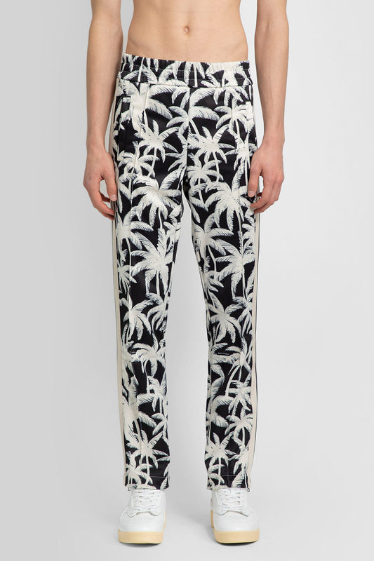 PALM ANGELS MAN BLACK&WHITE TROUSERS