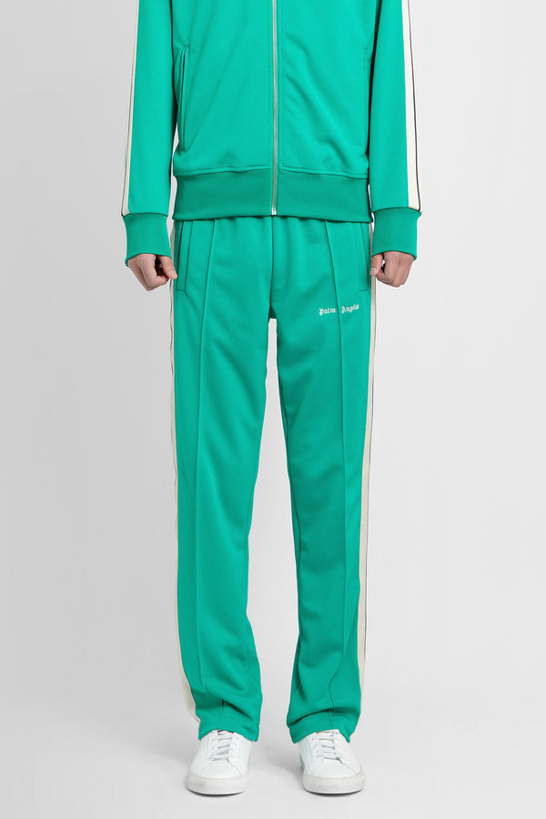 PALM ANGELS MAN GREEN TROUSERS