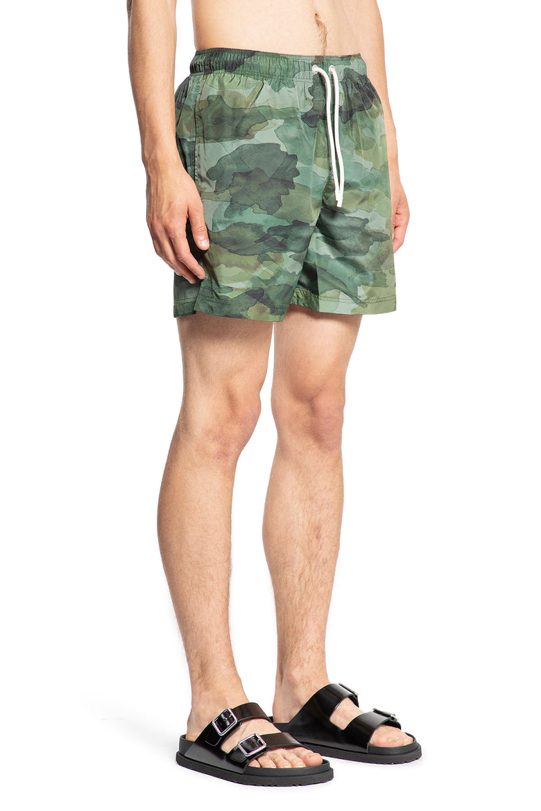 PALM ANGELS MAN GREEN SWIMWEAR