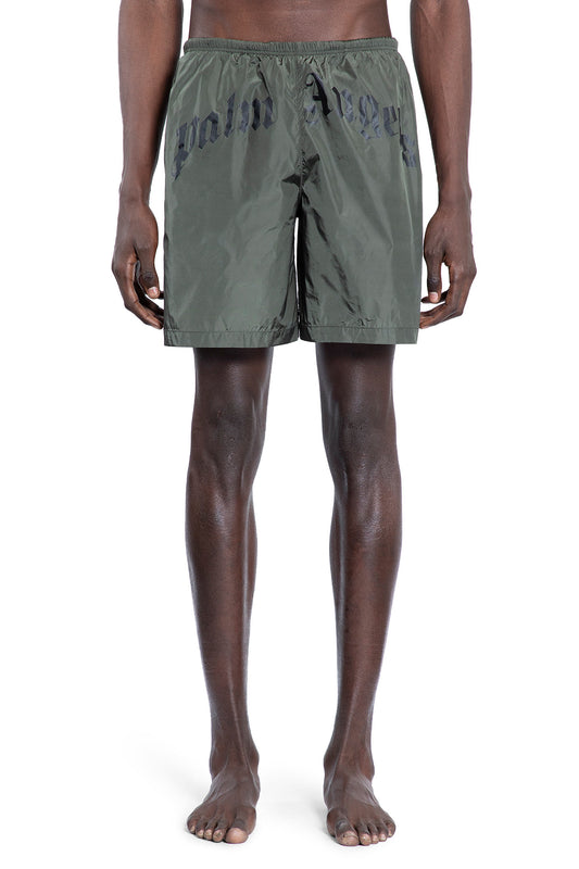 PALM ANGELS MAN GREEN SWIMWEAR