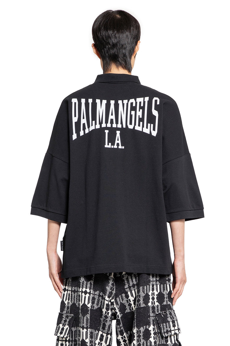 PALM ANGELS MAN BLACK T-SHIRTS & TANK TOPS